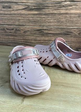 Crocs echo clog peach кроксы женские эхо