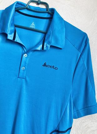 Футболка спортивна поло odlo блакитна/ синя