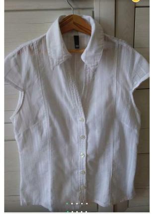 Белоснежная летняя блуза c мережкой