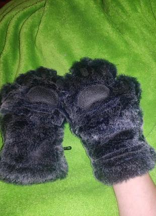 Крутые перчатки фурчатки из искусственного меха bearhands фурри квадробика терри антропо