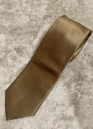 Краватка le cravatte solo seta шовк рубчик італійка колір шоколад коричневий
