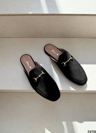 34758👑туфли мюли под лоферы в натуральной замше на кожаном подкладе от дизайнера