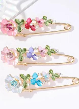 🛍️  яскрава елегантна брош  🧷 цветочная булавка 🌸🌸🌸