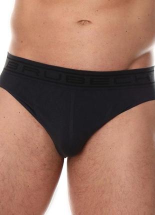 Трусы мужские бесшовные brubeck slip comfort cotton (черный, темно-синий. графит, серый)