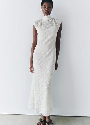 Довга сукня з вишивкою zw колекція