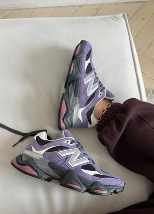 Женские кроссовки в стиле new balance 9060 Сенсел беленс / демисезонные / весенние, летние, осенние / замша, кожа, текстиль / черные, белые, серые, розовые
