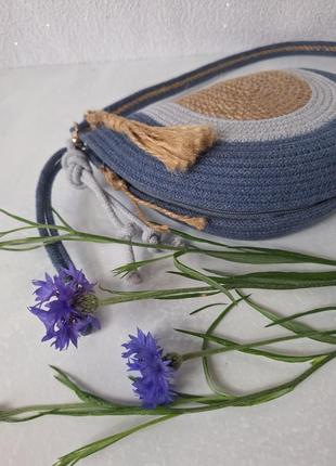 Hand made сумка-косметичка,із бавовни та джуту
