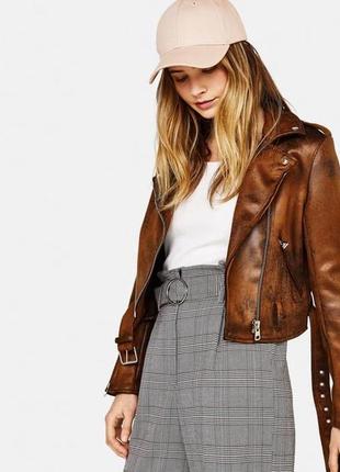 Куртка кожаная косуха под кожу bershka