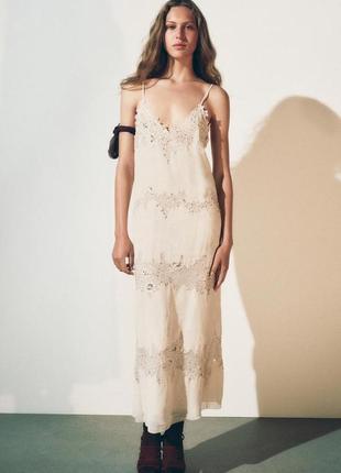 Кружевное платье средней длины zw collection