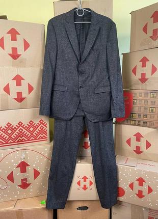 Чоловічий вовняний класичний костюм hugo boss reymond wenten carlo barbera extra slim fit