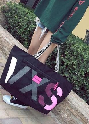 Сумка шоппер, пляжная сумка, сумка в стиле victoria’s secret