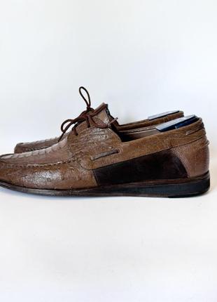 Мокасины кожа крокодила и страуса