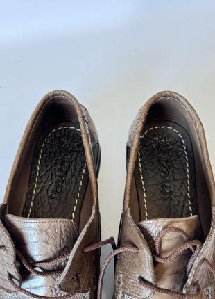 Мокасины кожа крокодила и страуса