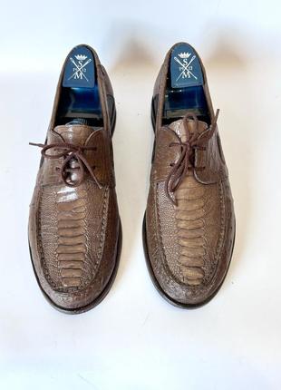 Мокасины кожа крокодила и страуса