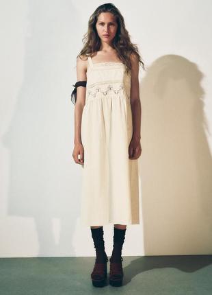 Платье zw collection с кружевом средней длины