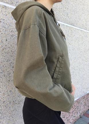 Куртка хакі джинсовка bershka