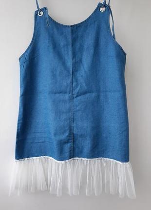 Джинсовый сарафан платье xs 5