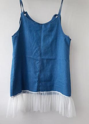 Джинсовый сарафан платье xs 6