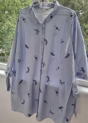 Роскошная батальная рубашка женская туника evans