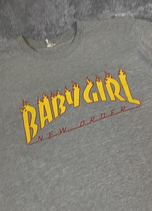 Футболка baby girl в стилі thrasher4 фото
