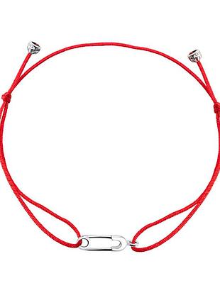 Срібний браслет на нитці