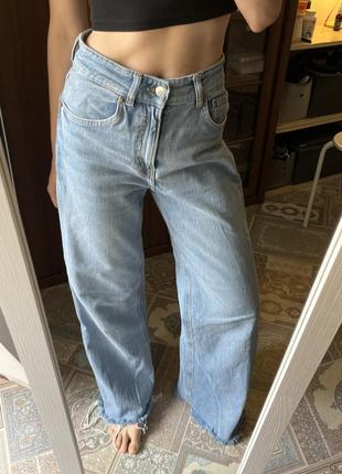 Джинсы wide leg широкие светлые
