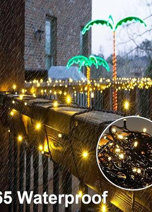 100 светодиодных рождественских гирлянд bowfar на открытом воздухе6 фото