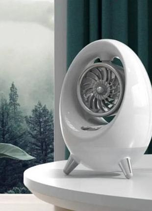 Вентилятор настольный аккумуляторный с увлажнителем яйцо spray cold air fan белый