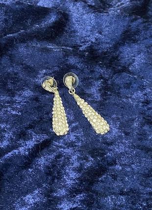 🇺🇸american vintage. винтажные серьги со стразами.