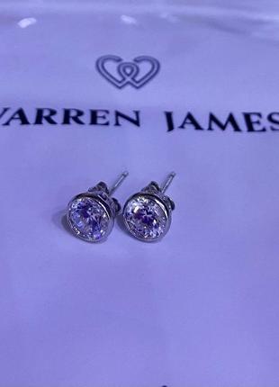 Чарівні сережки diamonflash® зі срібла 925 проби з кубічним цирконієм від warren james