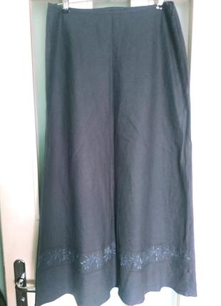 *льняная а-образная юбка макси*next*новая*