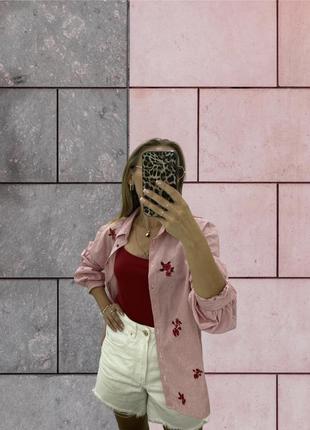 Стильна сорочка в смужку і вишивку primark3 фото