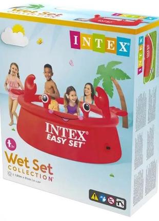 Детский надувной бассейн crab easy set intex 183 х 56 см.10 фото