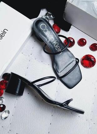 Calvin klein оригінал чорні босоніжки на підборах