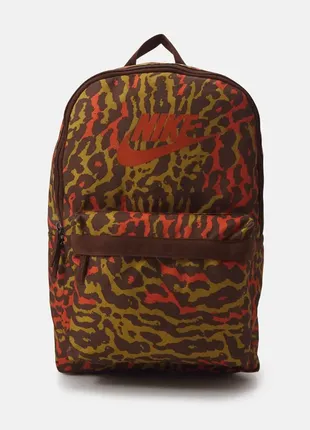 Рюкзак nike heritage unisex оригінал 25 л  🐆 коричневий/помаранчевий cacao wow/campfire orange
