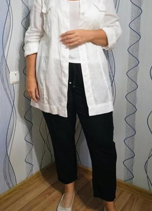 Льняна подовжена сорочка