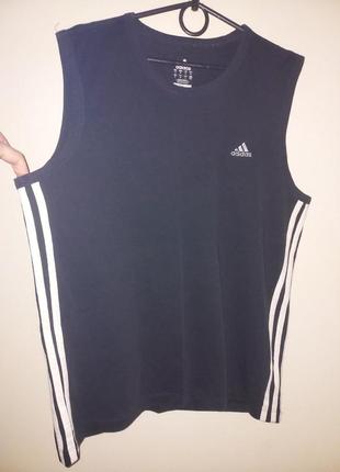 Чоловіча футболка без рукавів, чорна м adidas