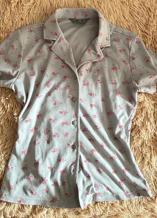 Винтажная рубашка с цветочным принтом vintage cottagecore