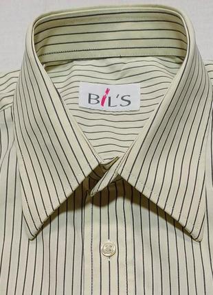 Воротник 40 см bil's рубашка в молочную и серую полоску
