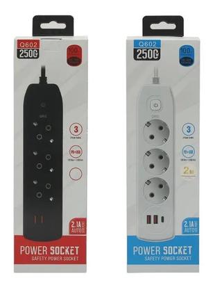 Европейская сетевая  стандартная зарядка   4 розетки socket	and-16-20