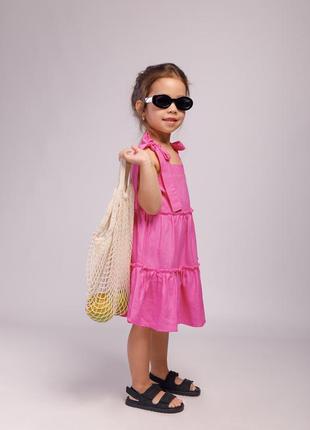 Сарафан льняной sundress с рюшами и бретелями (производитель miocaroua)