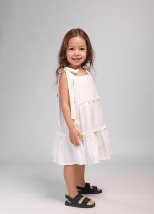 Сарафан льняной sundress с рюшами и бретелями (производитель miocaroua)