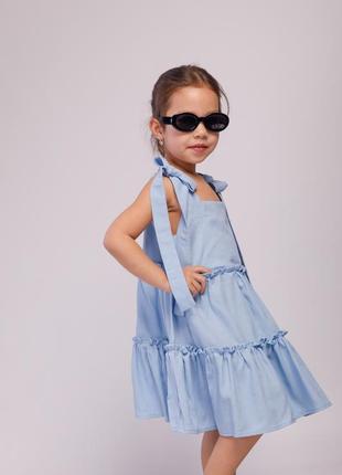 Сарафан льняной sundress с рюшами и бретелями (производитель miocaroua)