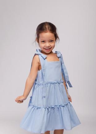 Сарафан льняной sundress с рюшами и бретелями (производитель miocaroua)