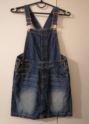 Джисовый сарафан denіm 11-12 лет