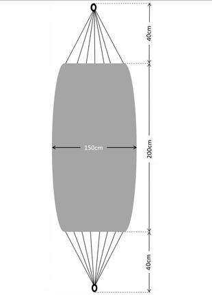 Гамак garden line 200x150 см сірий6 фото