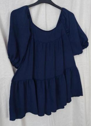 Блуза шовкова з оборкою papaya  роз. 52