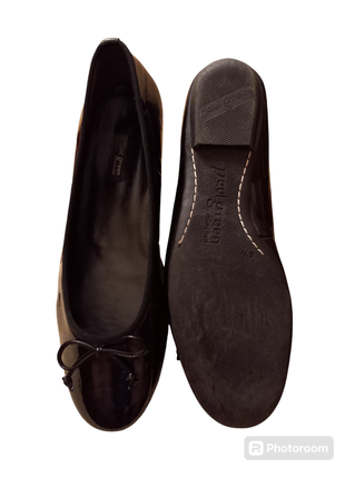 Кожаные лаковые балетки 40р