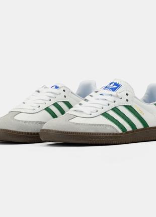 Кроси кросовки кроссовки кроси кросівки кеди adidas samba white green кроссовкі адідас самба адидас самба білі зелені
