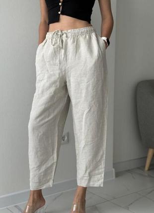 Жіночі льняні штани calvin klein